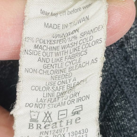 Prana Heather Grey‎ Calf Compression Cropped Pull On Leggings Womens Medium - Picture 8 of 8